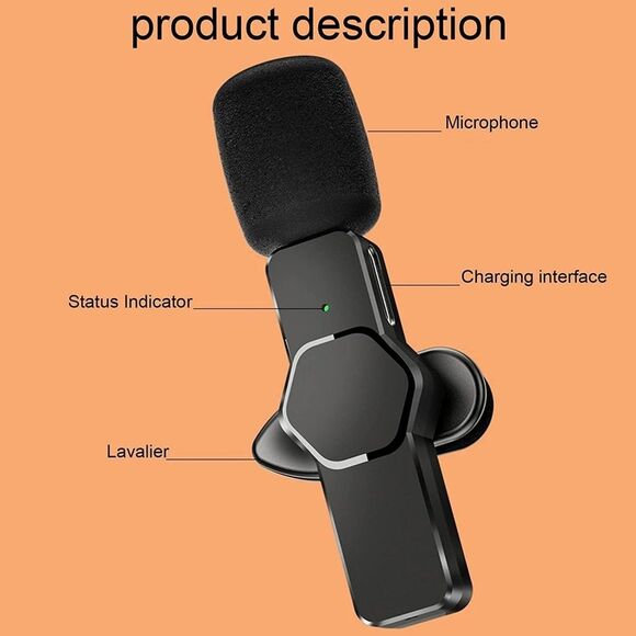 Blogger Wireless Microphone with Noise Canceling for Smartphone Mini Plug&Play - Picture 2 of 6